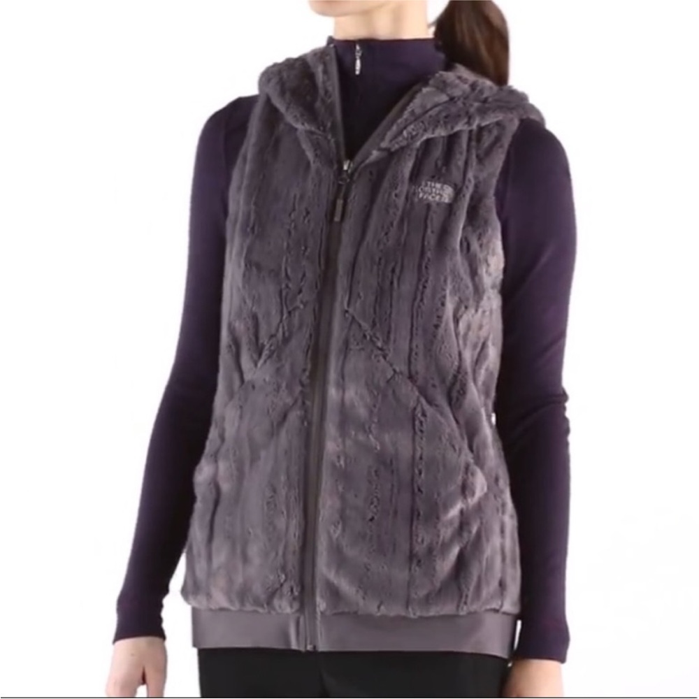 North Face Women’s Furlander Hooded Vest Gray size S